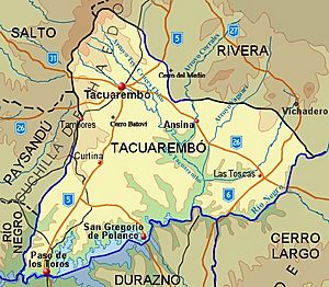 Tacuarembó Department map