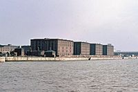 The Albert Dock from the River Mersey, 1979