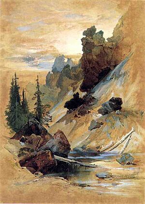 The Devil's Den on Cascade Creek Thomas Moran