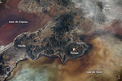 Tunupa Volcano, Bolivia from ISS