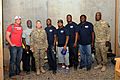 U.S. Army Maj. Gen. Robert Abrams the commanding officer of Regional Command-South and Third Infantry Division, and Command Sgt. Maj. Edd Watson, Third Infantry Division and Regional Command-South senior 130319-A-VM825-497