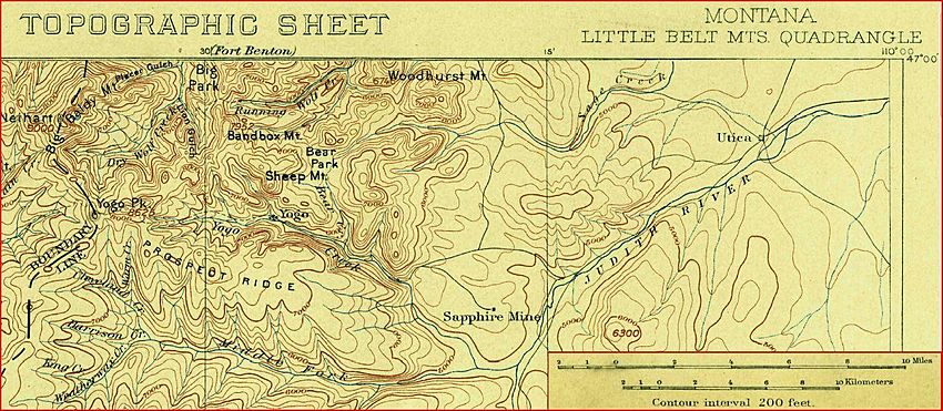 USGS Topo of Little Belt Mts 1902 wscale