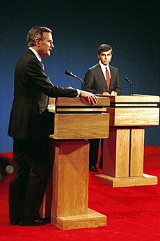 Vice President Bush debates with Michael Dukakis, Los Angeles, CA 13 Oct 88