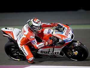WOW! Jorge Lorenzo Guerrero, the professional Spanish Grand Prix motorcycle racer in action in the day 1 of Qatar Test at the Losail International Circuit, Doha, Qatar. (32993995070)