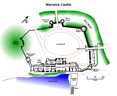 Warwick Castle Plan