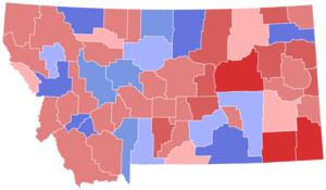 2012 United States Senate election in Montana results map by county