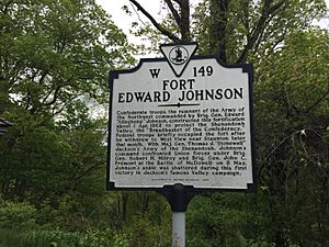 2016-05-19 12 21 31 Historical marker describing Fort Edward Johnson, Virginia