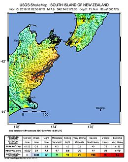 2016 Kaikoura Earthquake ShakeMap