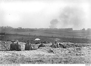 AWM E04828 Australian infantry Villers-Bretonneux May 1918