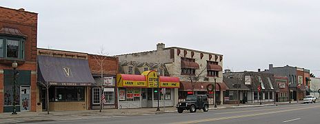 A portion of the east side block of Lapeer Road