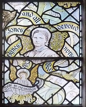 Agnes Jones detail from window in Liverpool Anglican cathedral