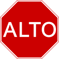 Alto stop sign