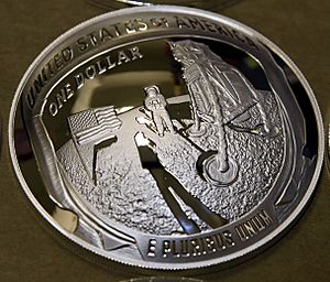 Apollo 11 silver dollar reverse 2