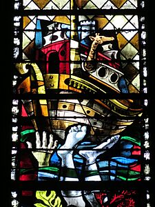 Baie 50 - détail 5 - chapelle Saint-Léonard, cathédrale de Rouen