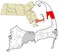 Barnstable County Massachusetts incorporated and unincorporated areas Wellfleet highlighted