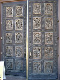 Bassilica doors Santa Fe NewMexico PA300079