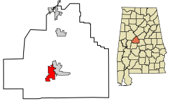 Location of Brent in Bibb County, Alabama.