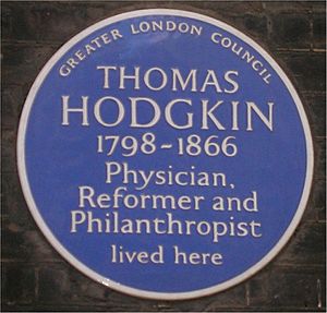 Blue plaque Thomas Hodgkin