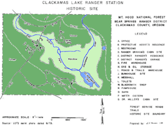 Clackamas Lake Ranger Station map