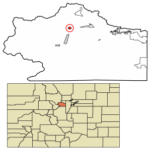 Location of the Town of Empire in the Clear Creek County, Colorado.