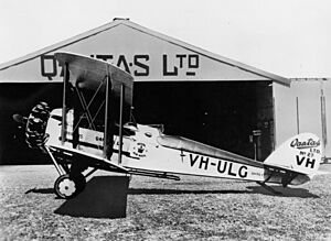 De Havilland DH.50J VH-ULG Hippomenes of Qantas at Longreach