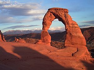Delicate arch sunset