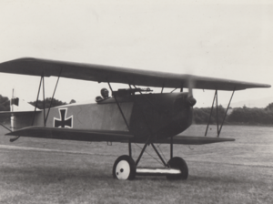 Dick Bach take off in Lynn Garrison's Fokker D-V11