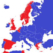 Europe 1950 monarchies versus republics