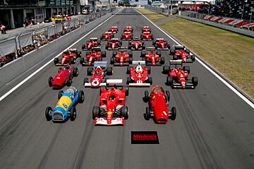 Ferrari Formula 1 lineup at the Nürburgring