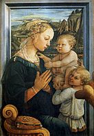 Fra Filippo Lippi - Madonna with the Child and two Angels - WGA13307