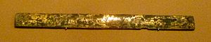 Gilded Bronze Ruler - 1 chi = 231 cm. Western Han (206 BCE - CE 8). Hanzhong City