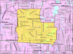U.S. Census map of Carrollwood CDP