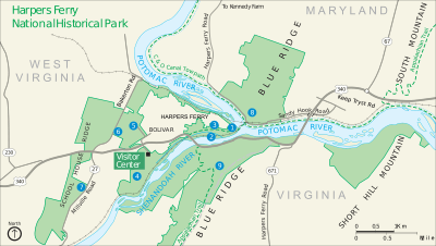 Harpers Ferry National Park map