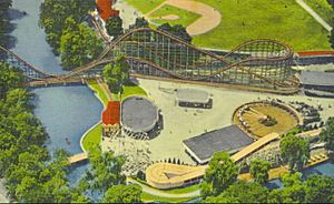 Hersheypark aerial view circa 1950