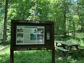 Information sign at the Gurley-Mason Mill Site, Mansfield, Connecticut.jpg