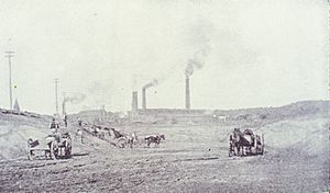 Initial digging of the Holyoke Canal System