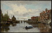 Jacob Henricus Maris, View of a Dutch City with the Schreierstoren in Amsterdam, 1873. Clark Art Institute