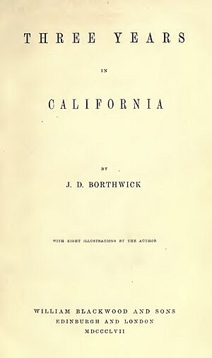 John David Borthwick Three years in California