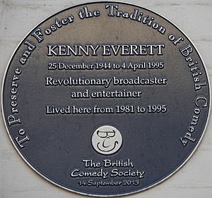 Kenny Everett 91 Lexham Gardens blue plaque