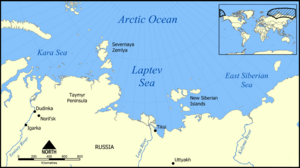Laptev Sea map