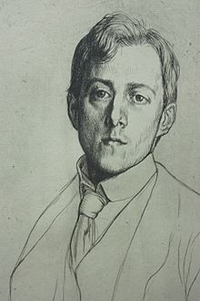 Laurence Binyon, 1898, drypoint by William Strang
