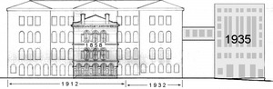 Lewis F. Powell, Jr., United States Courthouse, 1858-1935 Drawing