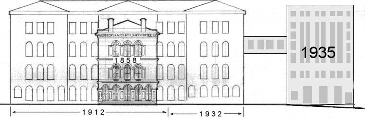Lewis F. Powell, Jr., United States Courthouse, 1858-1935 Drawing
