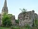 The ruined medieval bell tower at Llandaff Cathedral