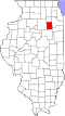 State map highlighting Grundy County