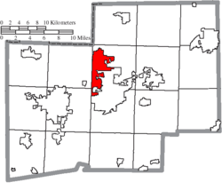 Location of North Canton in Stark County