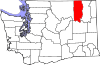 State map highlighting Ferry County