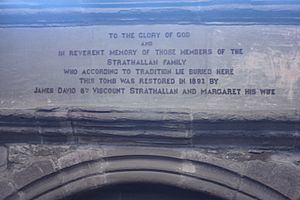 Marker for the Strathallan graves, Dunblane Cathedral