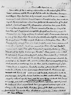 McPherson Letter, 1813
