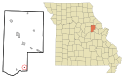 Location in Montgomery County and the state of Missouri